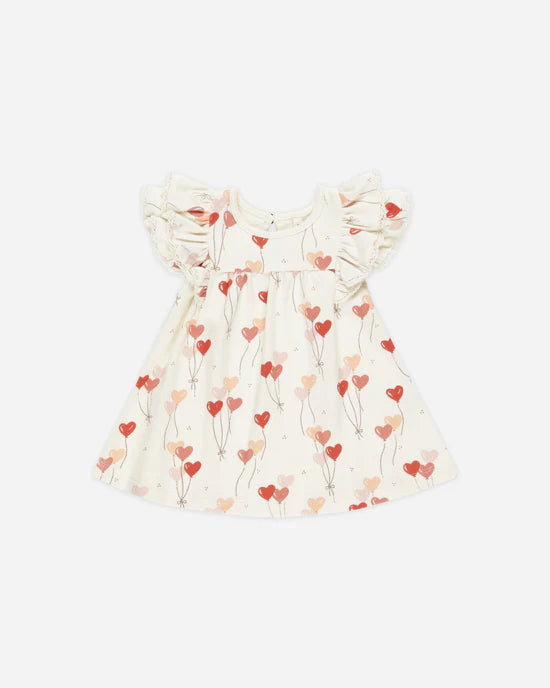 Quincy Mae Ivory Heart Balloons | Flutter Dress