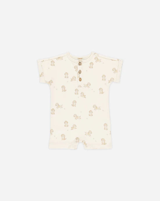 Quincy Mae Natural Puppies | Short Sleeve One-Piece