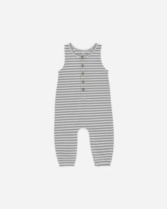 Quincy Mae Blue Stripe | Sleeveless Jumpsuit