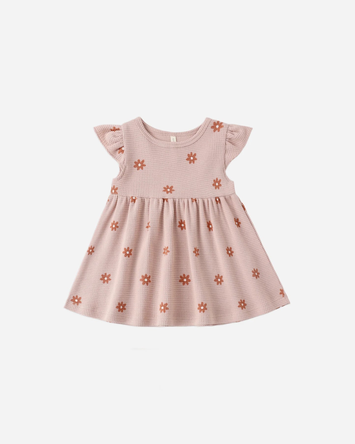 Quincy Mae Blush Pink Daisy | Flutter Sleeve Dress