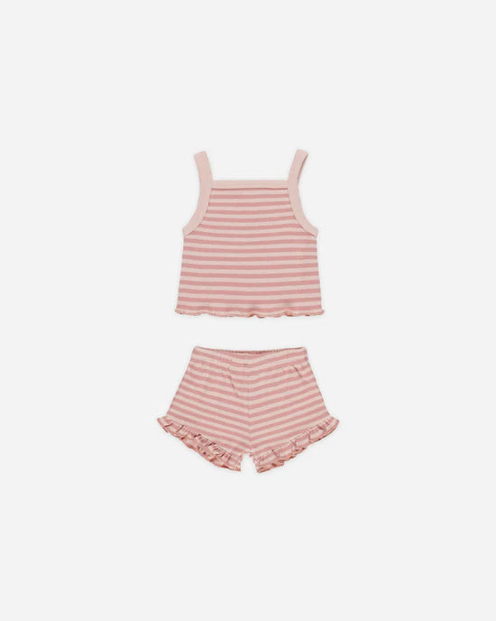 Quincy Mae Pink Stripe | Evie Tank + Shortie Set