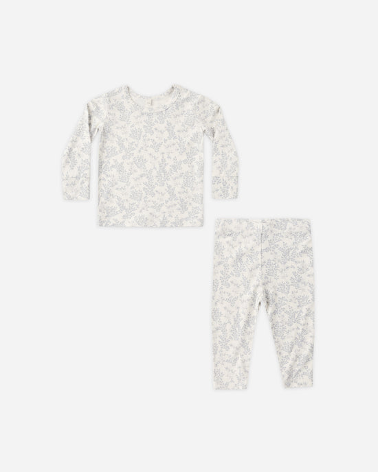 Quincy Mae Ivory Cloud Floral | Bamboo PJ Set
