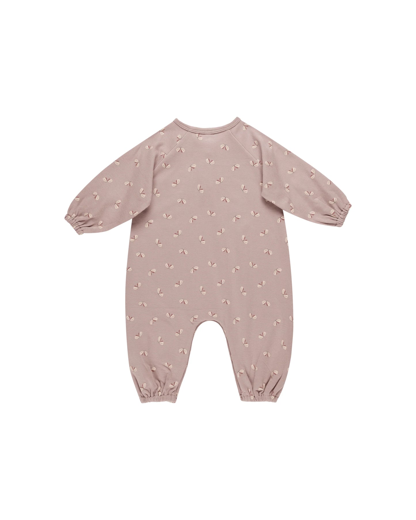 Quincy Mae Mauve Butterflies | Henley Bubble Jumpsuit