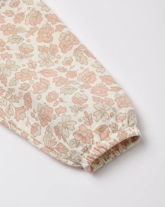 Quincy Mae Ivory Pink Blossom | Thalia Romper