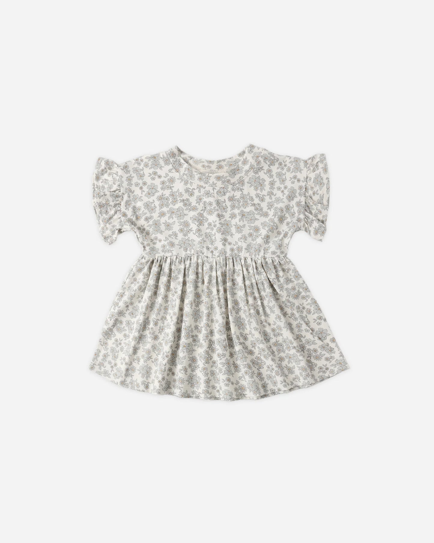 Quincy Mae Ivory Blue Floral | Bamboo Babydoll Dress