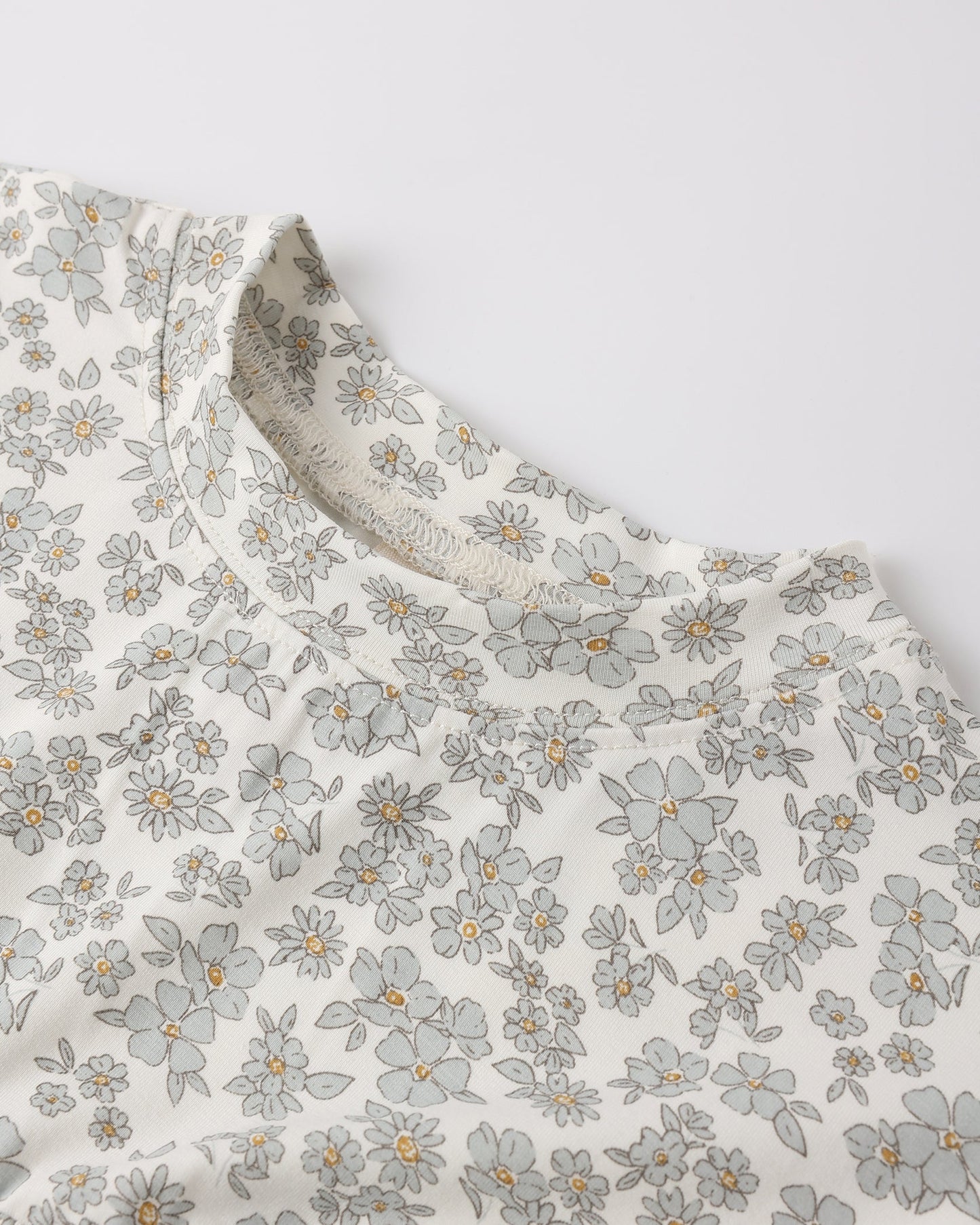 Quincy Mae Ivory Blue Floral | Bamboo Babydoll Dress