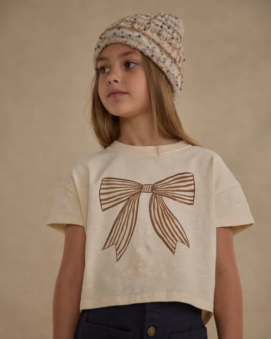 Rylee + Cru Natural Bow | Boxy Tee