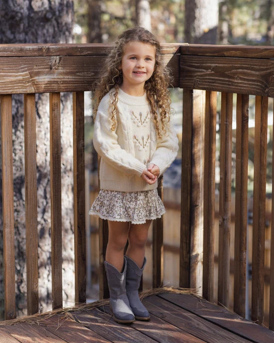 Rylee + Cru Ivory Winter Garden | Nova Mini Skirt