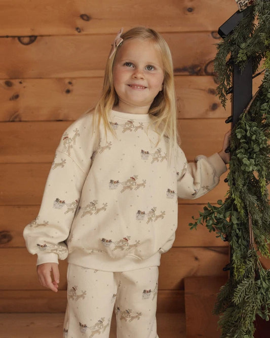Rylee + Cru Antique Reindeer | Relaxed Sweatshirt