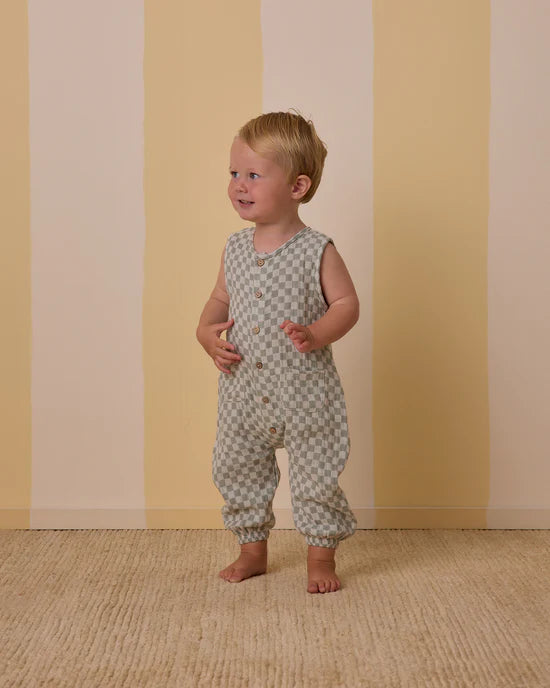 Rylee + Cru Sage Check | Woven Jumpsuit