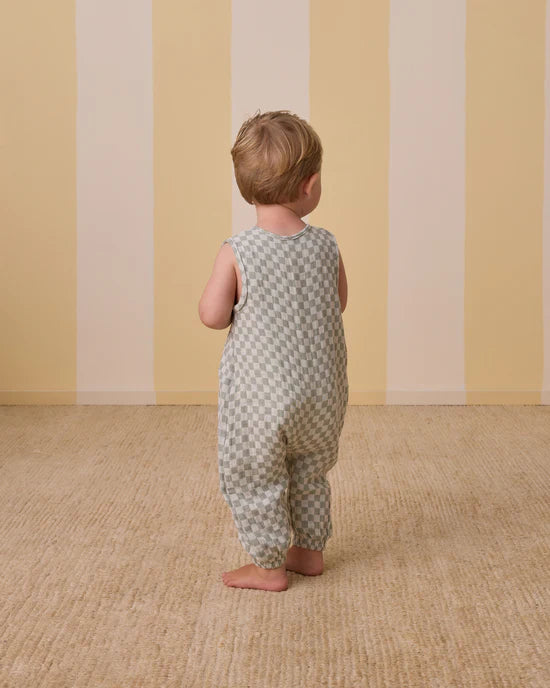 Rylee + Cru Sage Check | Woven Jumpsuit