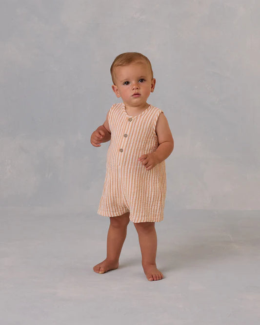 Rylee + Cru Grapefruit Stripe | Maverick Romper