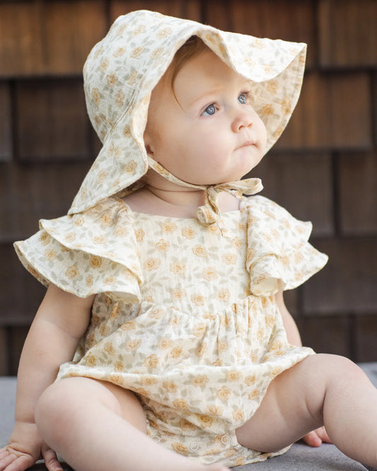 Rylee + Cru Ivory Yellow Floral | Roxy Romper