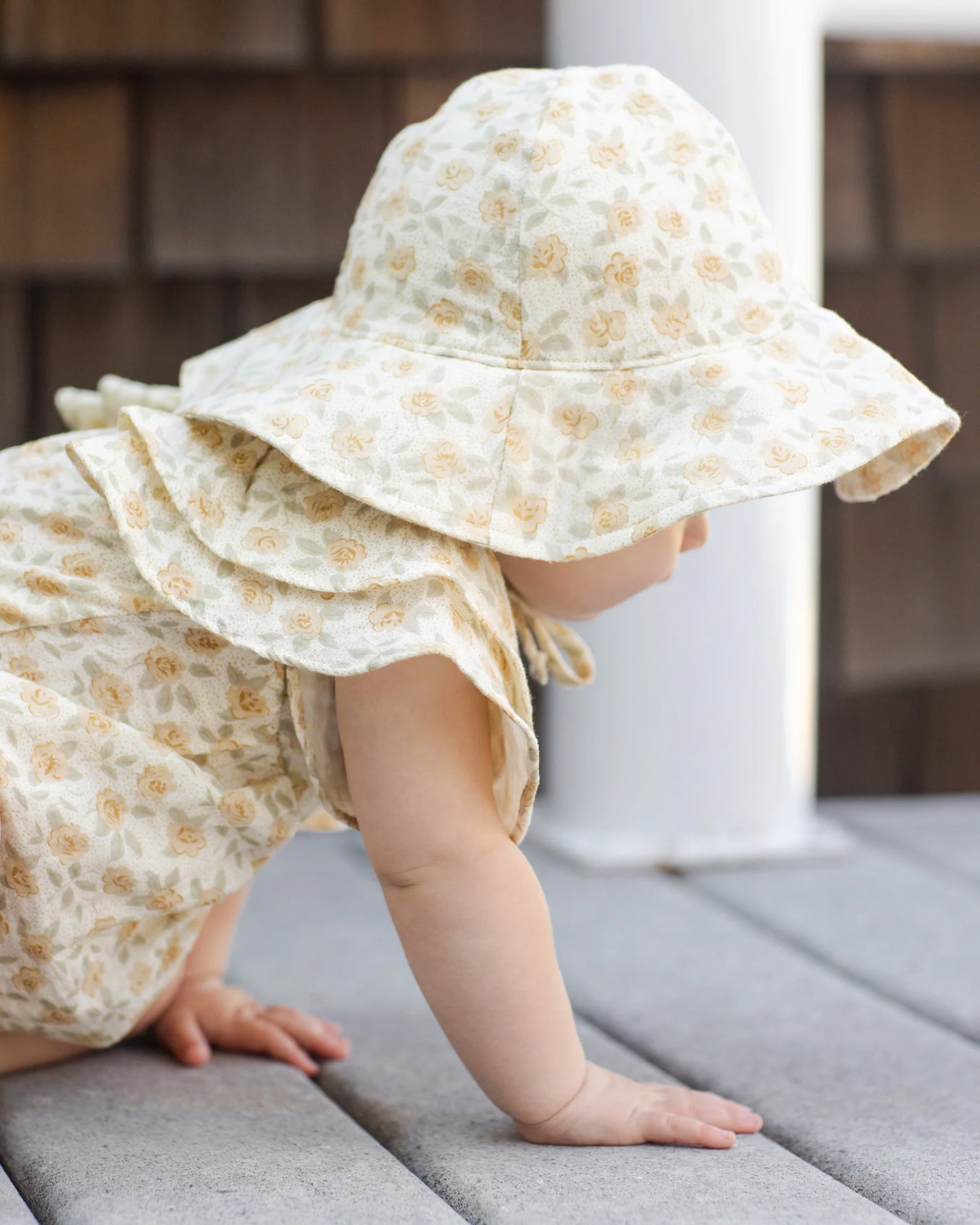 Rylee + Cru Ivory Yellow Floral | Roxy Romper