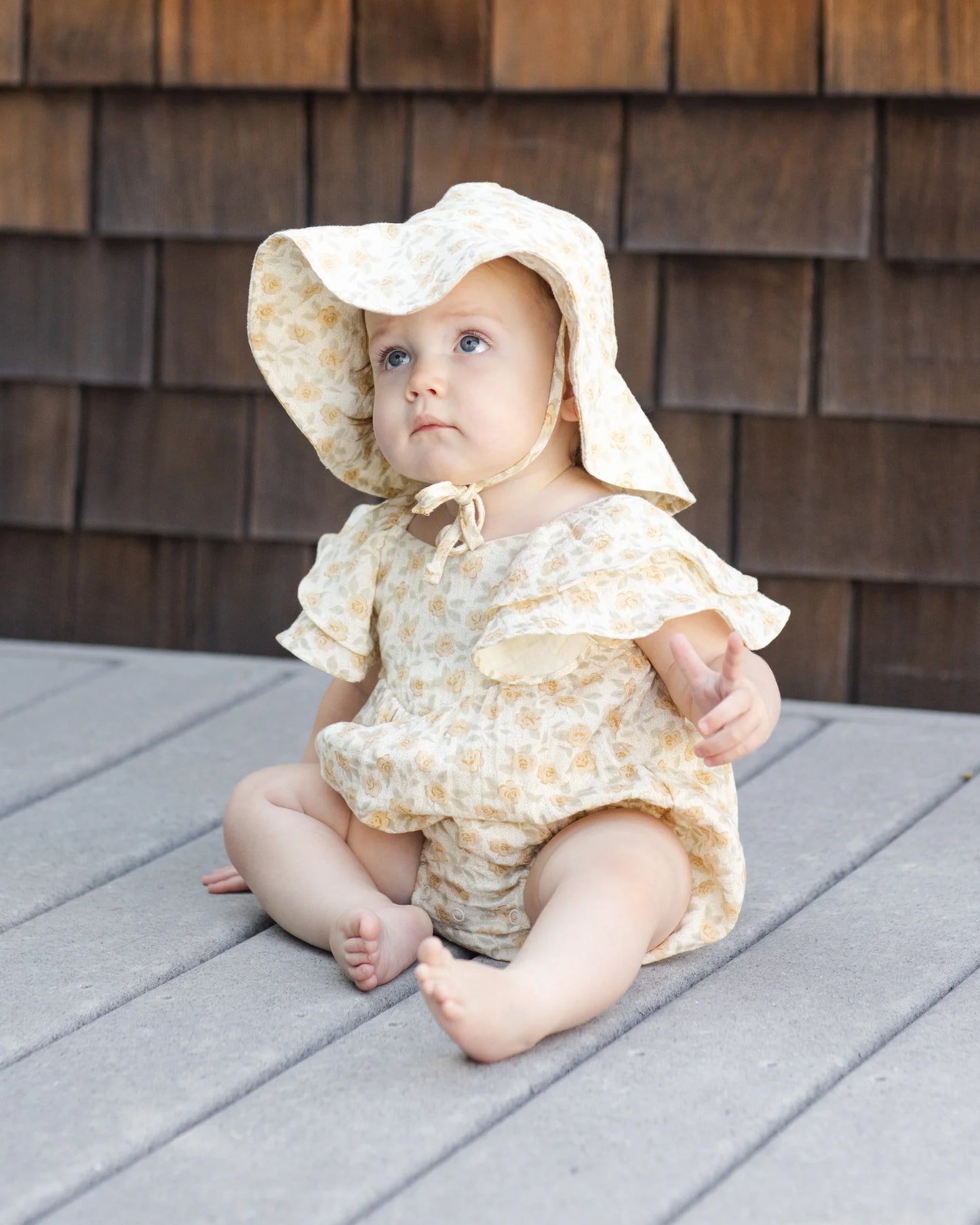Rylee + Cru Ivory Yellow Floral | Roxy Romper