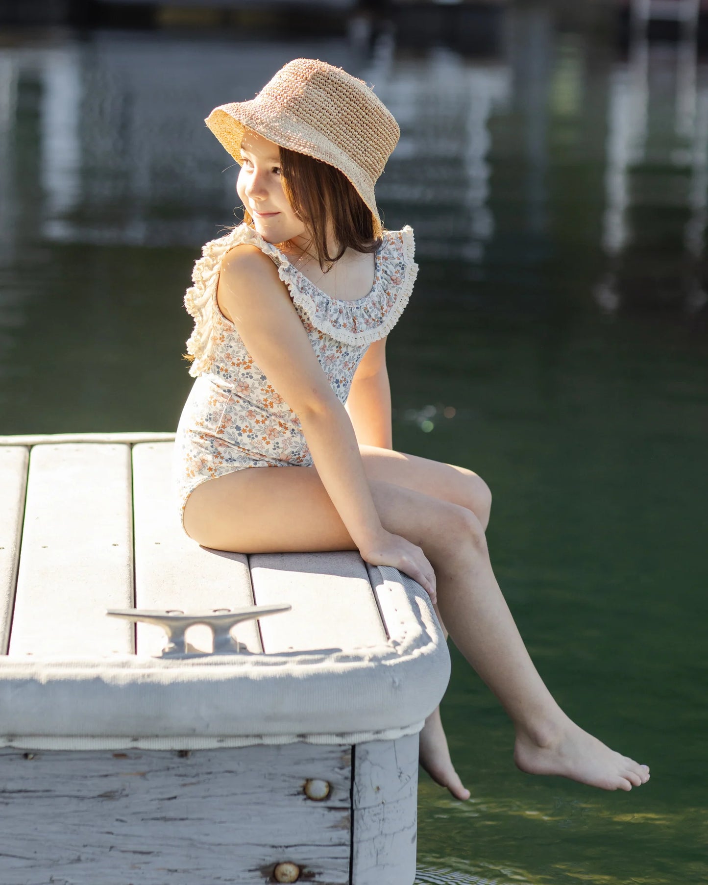 Rylee + Cru Ivory Flower Field | Margaret One-Piece Swimsuit