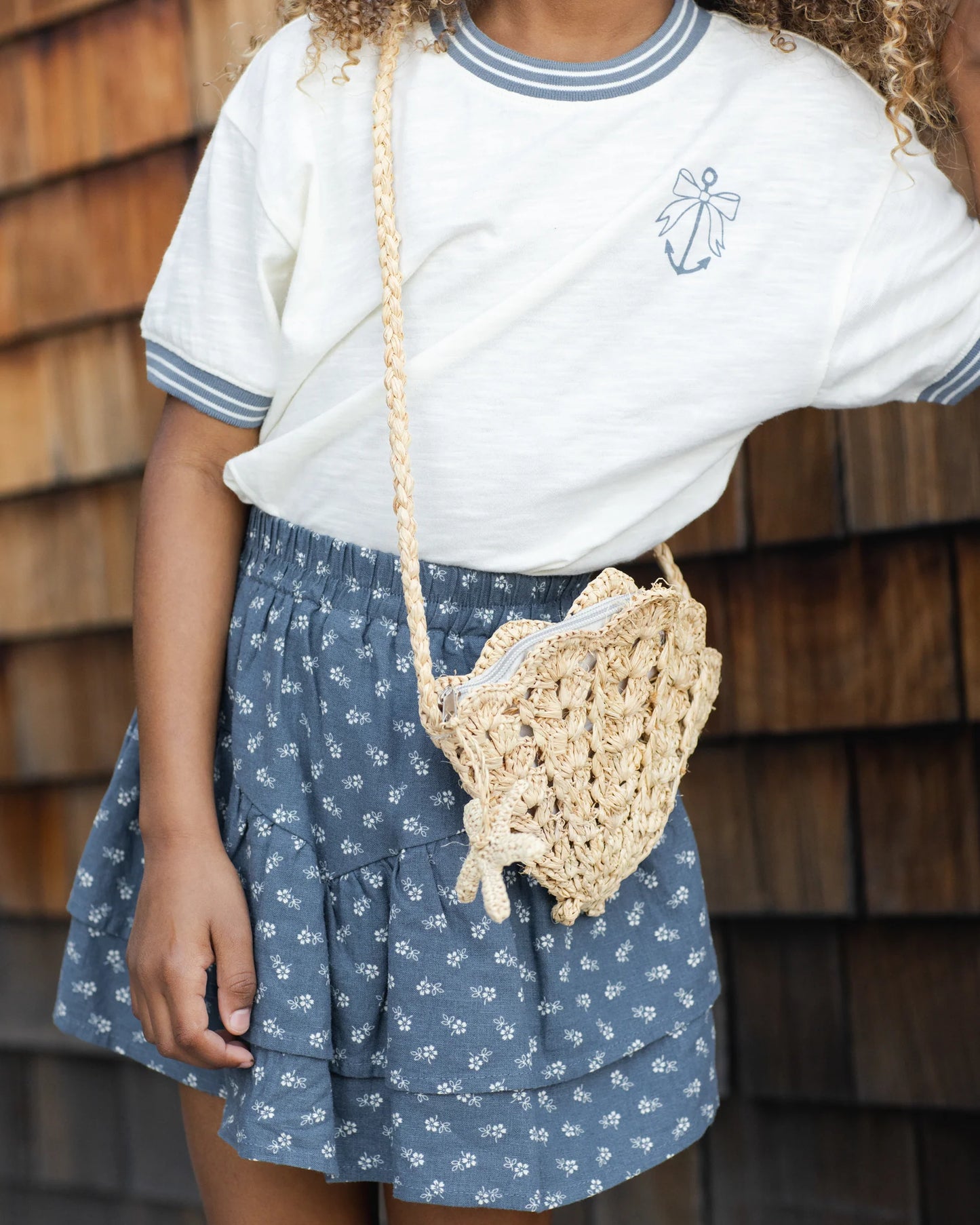 Rylee + Cru Ivory Anchor Bow | Ringer Tee