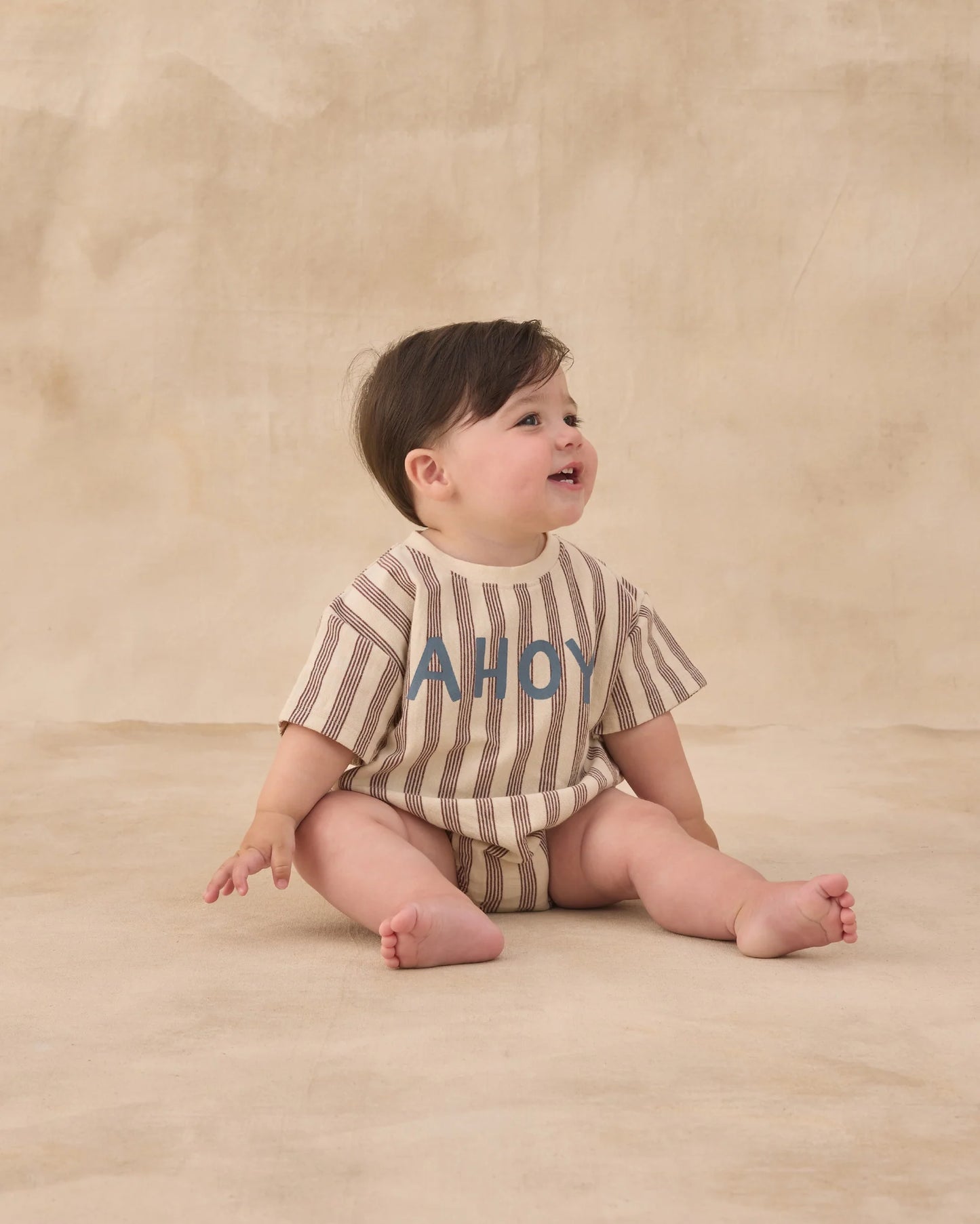 Rylee + Cru Brown Ahoy | Relaxed Bubble Romper
