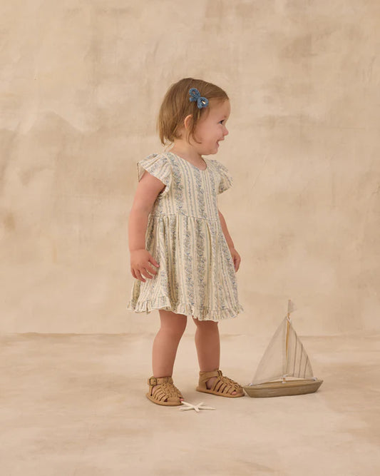 Rylee + Cru Natural Blue Floral | Lila Romper