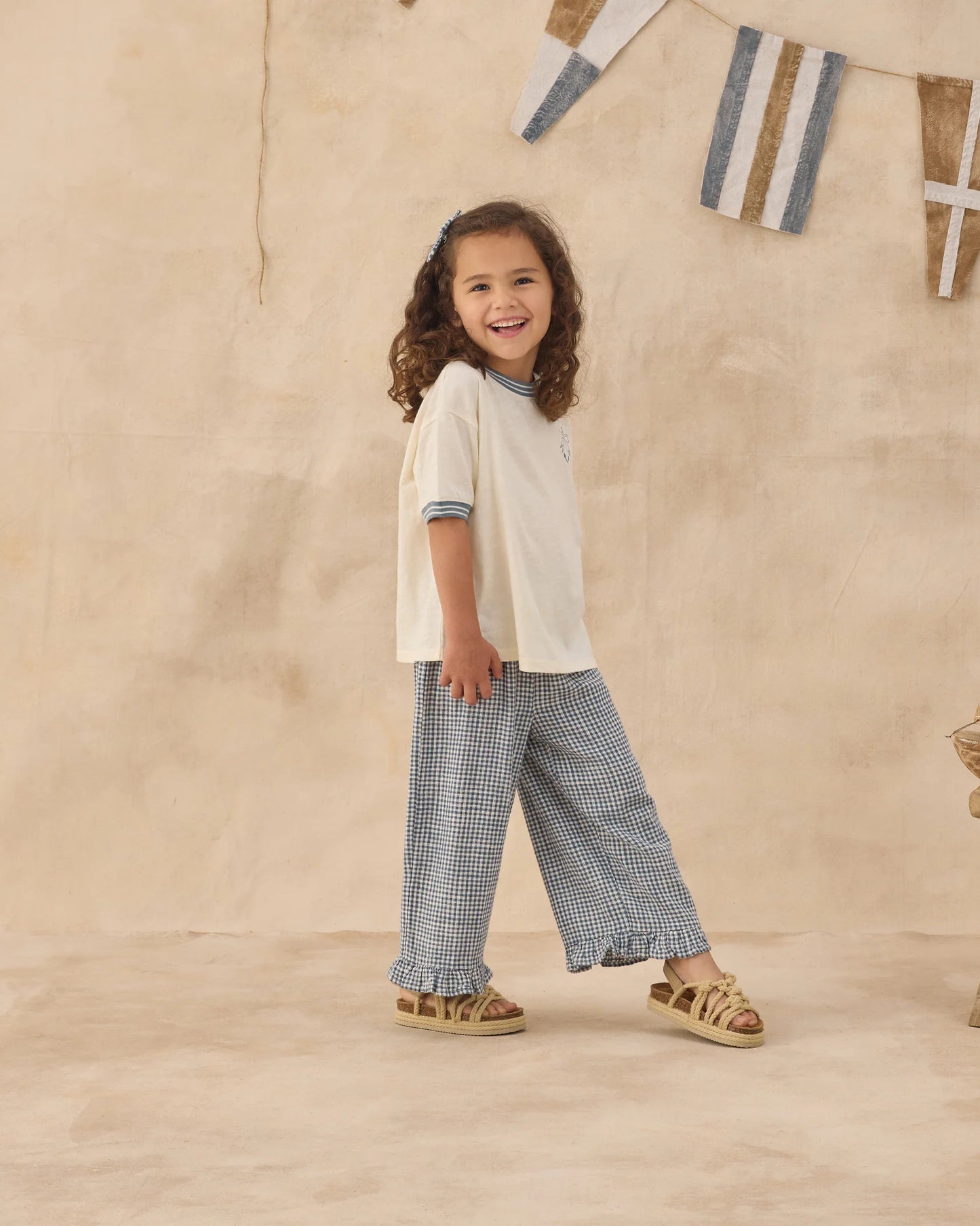 Rylee + Cru Ivory Anchor Bow | Ringer Tee