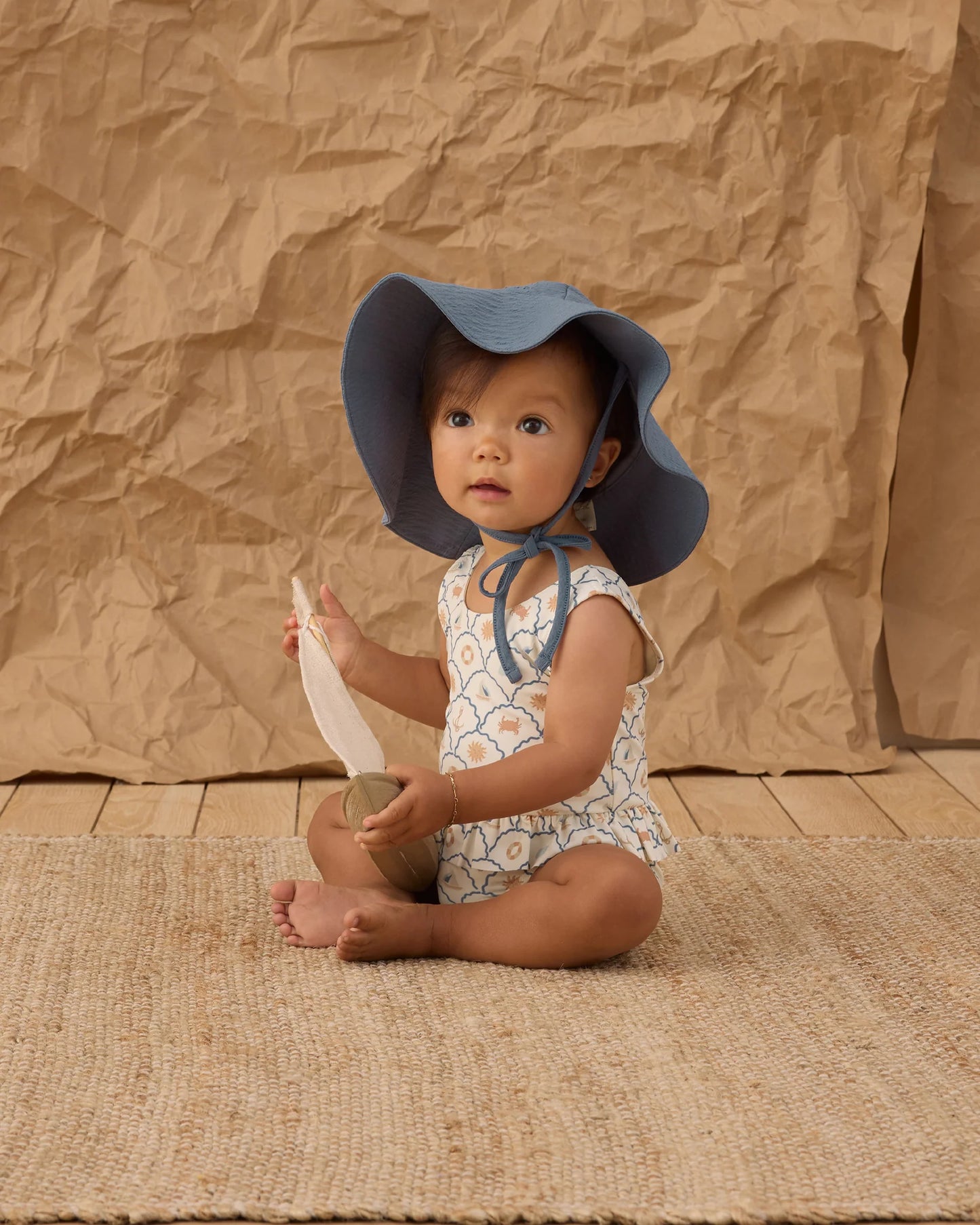 Rylee + Cru Ivory Nautical | Skirted One Piece Swimsuit
