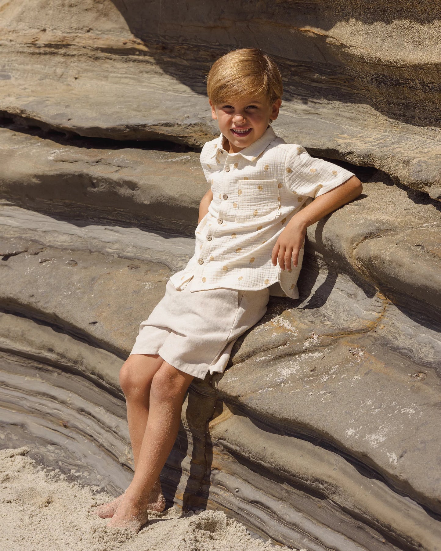Rylee + Cru x Lindsay Arnold Natural Heathered Cocoa | Perry Short