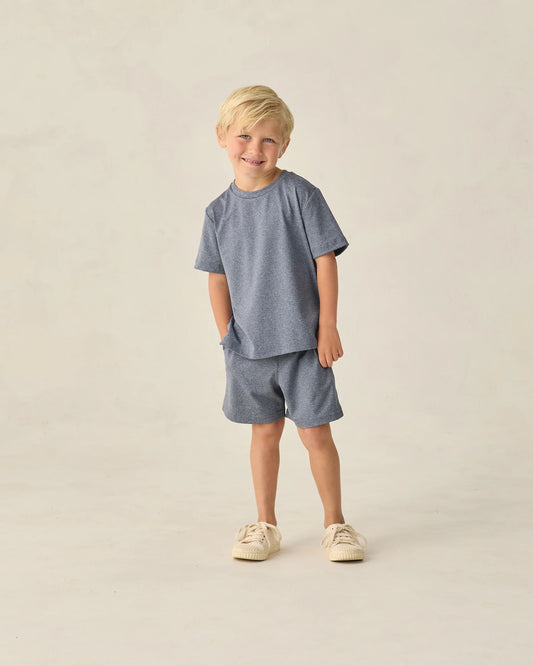 Rylee + Cru Heathered Marine | Oceanside Tech Short
