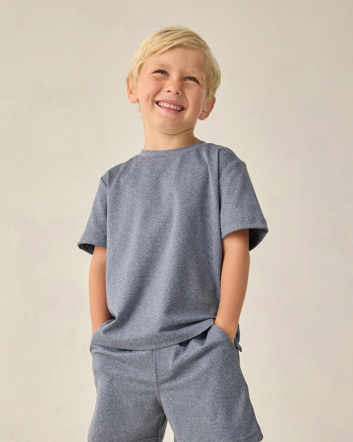 Rylee + Cru Heathered Marine | Cove Essential Tee