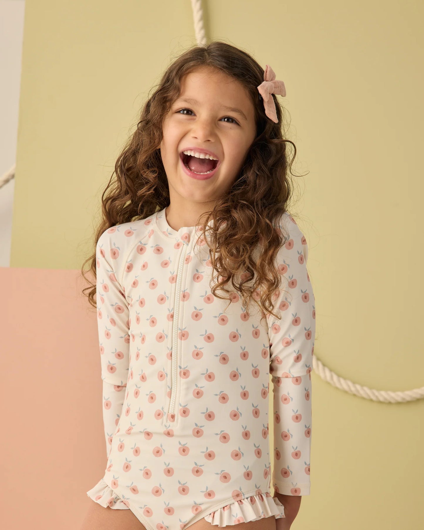 Rylee + Cru Natural Peaches | Rash Guard One-Piece