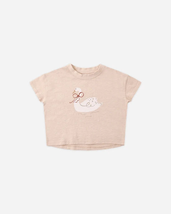Rylee + Cru Blush | Swan Boxy Tee