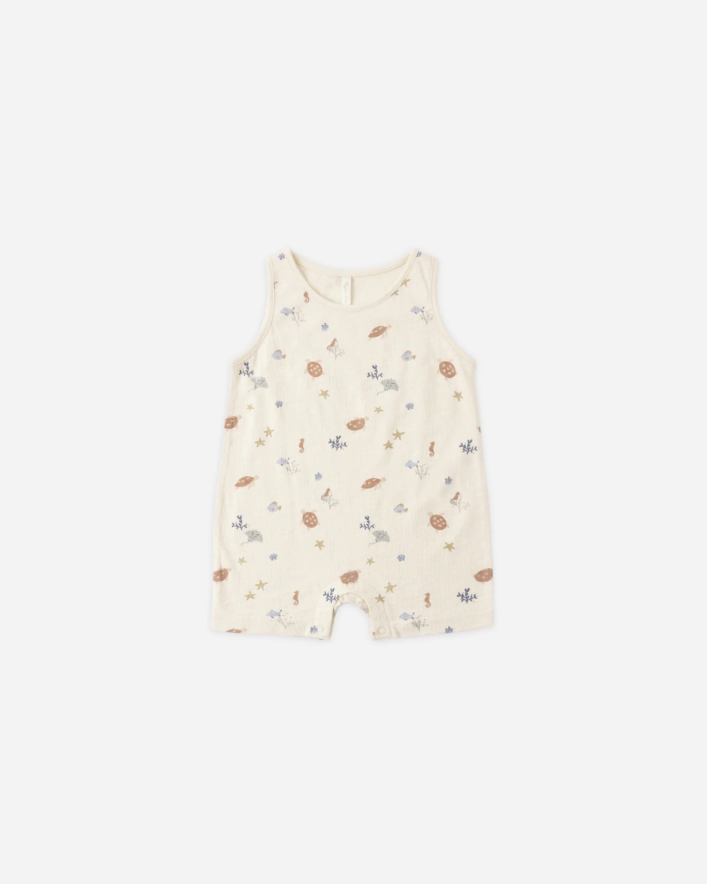 Rylee + Cru Natural Aquatic | Sleeveless One-Piece Romper