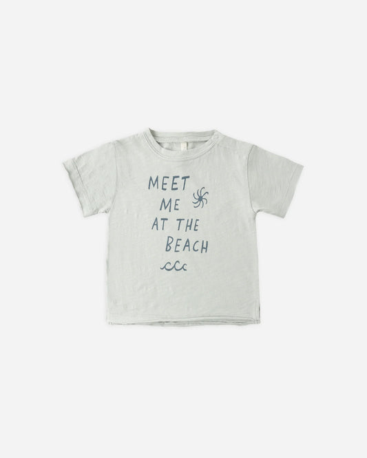 Quincy Mae Seafoam Meet Me At The Beach | Raw Edge Tee