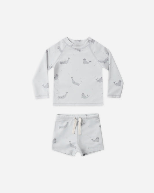 Rylee + Cru x Lindsay Arnold Blue Seals | Rash Guard Set