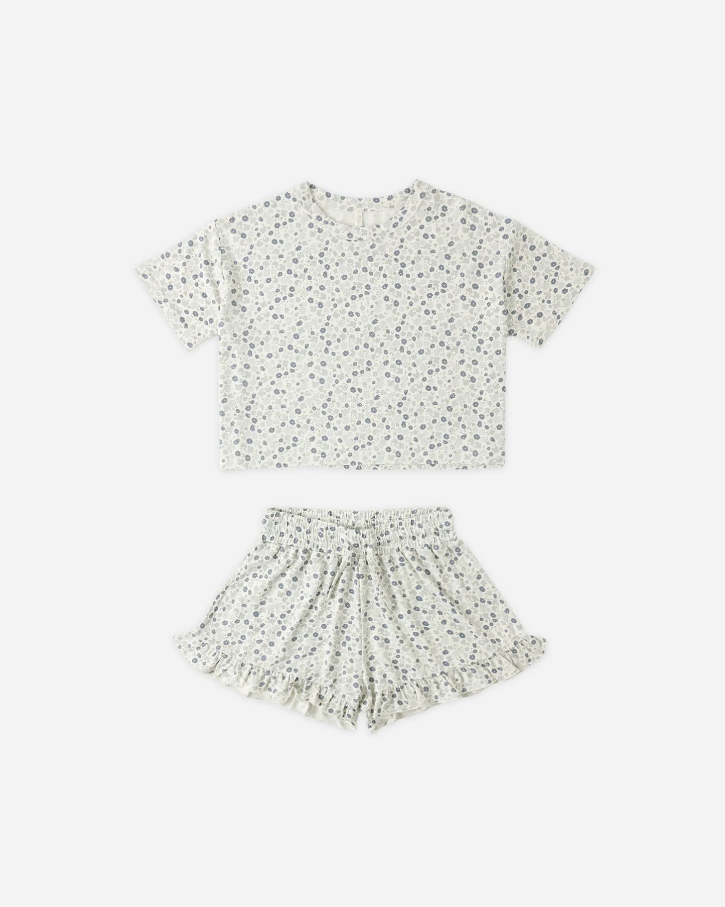 Rylee + Cru Ivory Blue Ditsy | Mosie Set