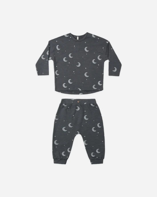 Rylee + Cru Midnight Moons | Long Sleeve Tee + Pant Set