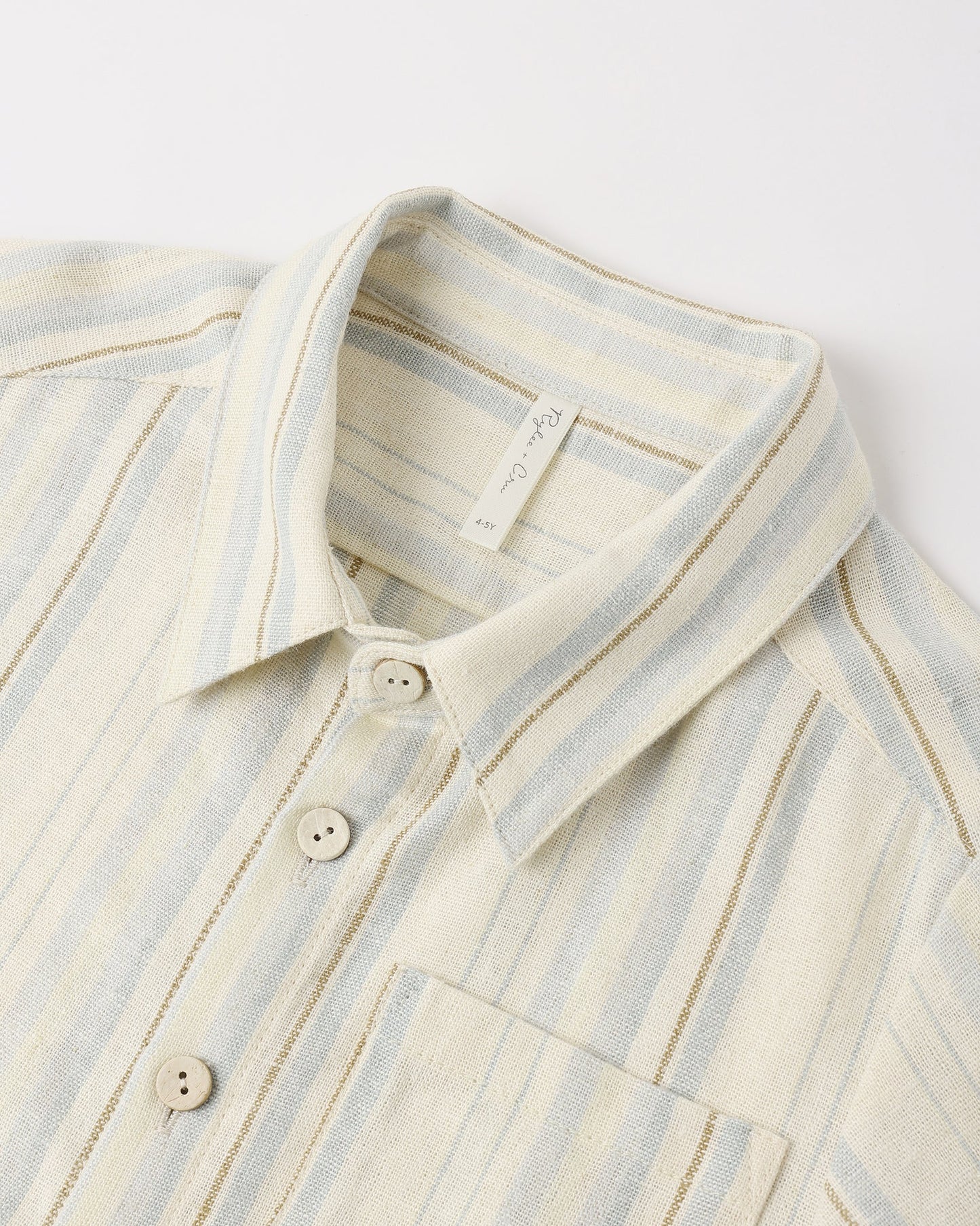 Rylee + Cru Natural Sea | Collared Short Sleeve Shirt
