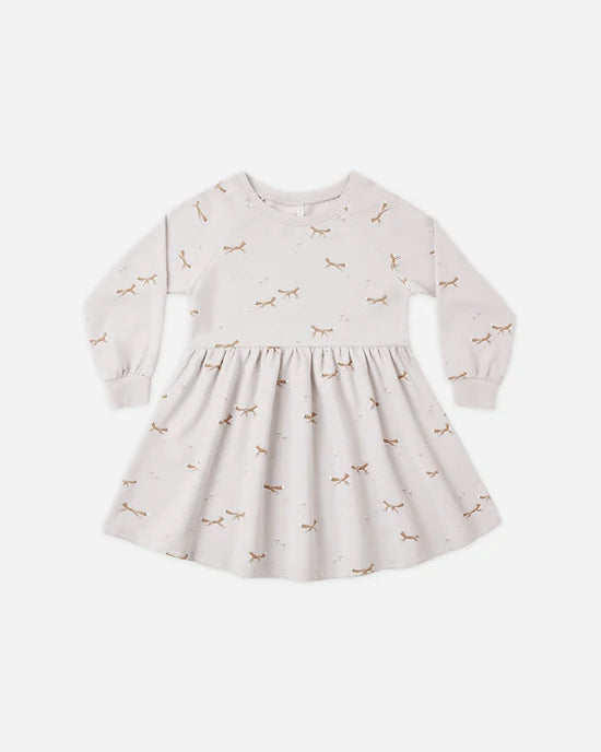 Rylee + Cru Fog Foxes | Raglan Dress