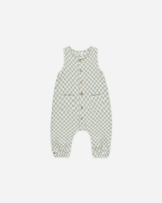 Rylee + Cru Sage Check | Woven Jumpsuit