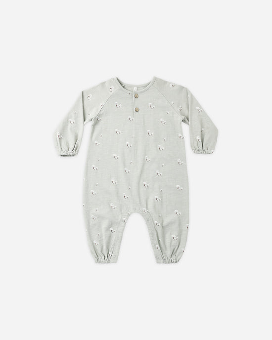 Rylee + Cru Sage Mushrooms | Henley Jumpsuit