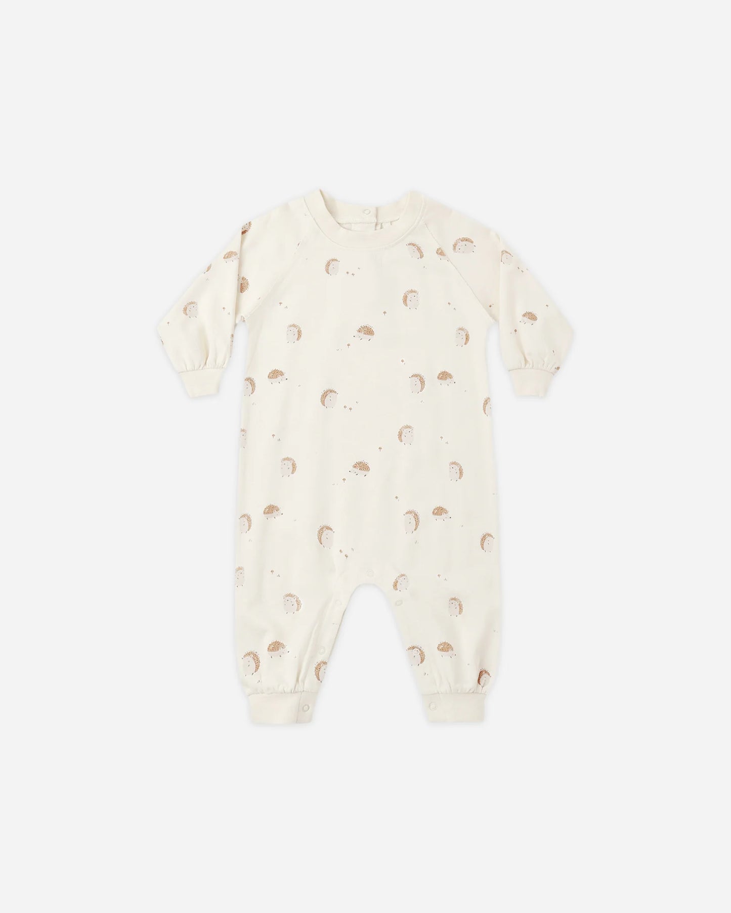 Rylee + Cru Natural Hedgehog | Raglan Jumpsuit