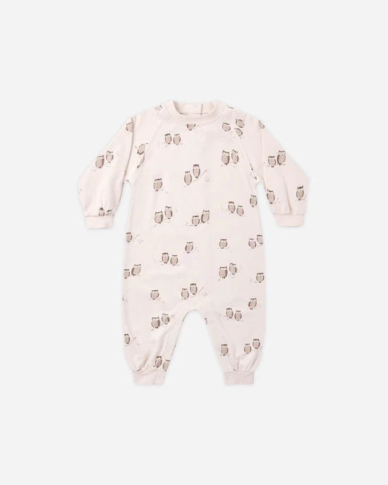 Rylee + Cru Petal Owls | Raglan Jumpsuit
