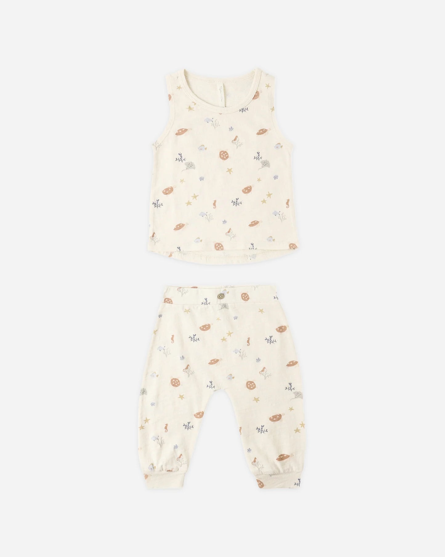 Rylee + Cru Natural Aquatic | Tank + Slouchy Pant Set