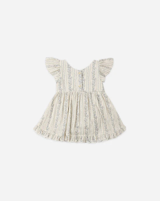 Rylee + Cru Natural Blue Floral | Lila Romper