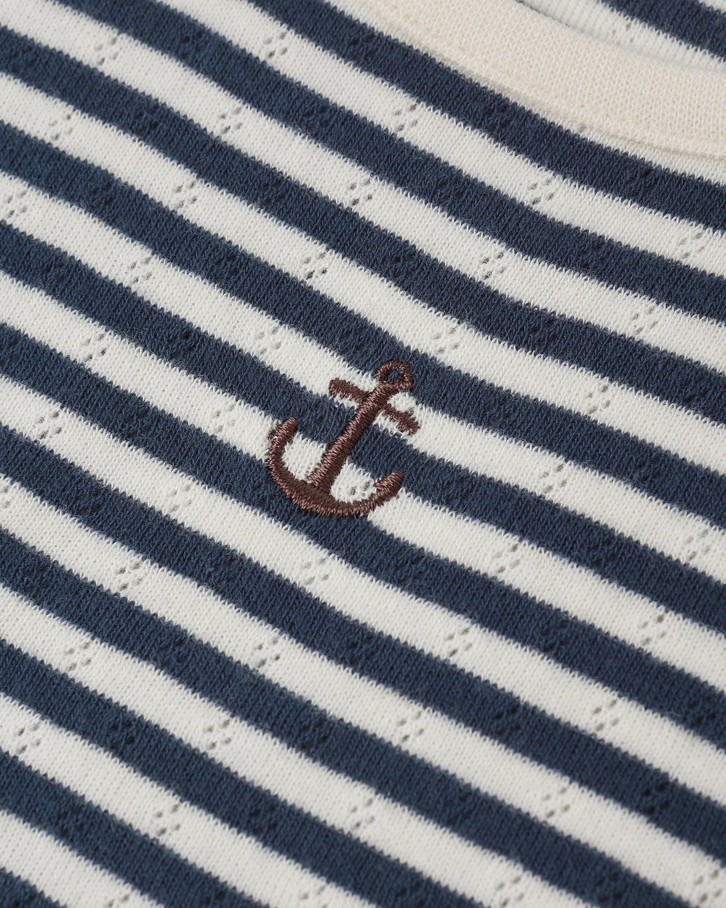 Rylee + Cru Navy Stripe | Pointelle Tee + Short Set