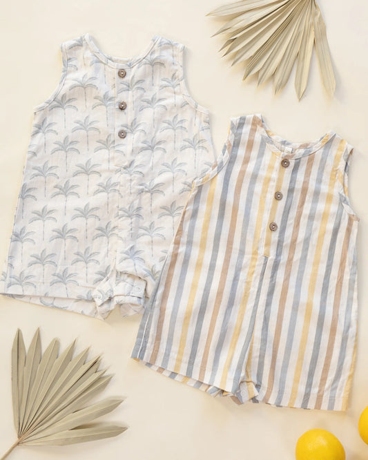 Rylee + Cru x Lindsay Arnold Natural Valencia Stripe | Maverick Romper