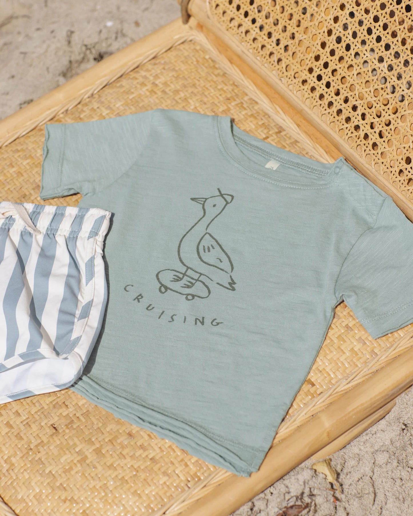 Rylee + Cru Green Cruising | Raw Edge Tee