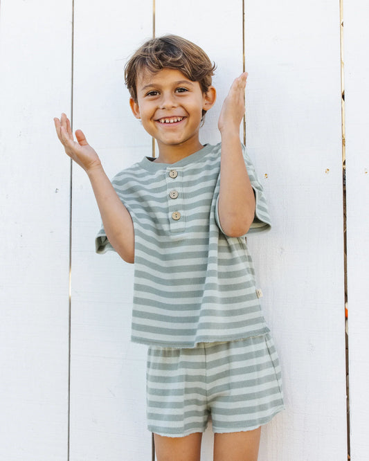 Rylee + Cru Sea Green Stripe | Summer Waffle Set