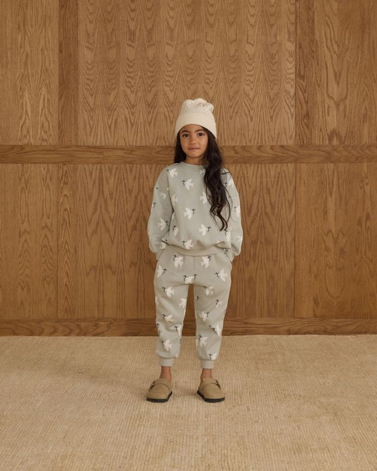 Rylee + Cru Pistachio Doves | Jogger Sweatpant