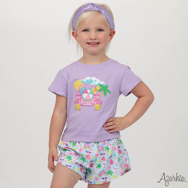Azarhia Lavender Beach Girl | Ringer Boxy T-Shirt