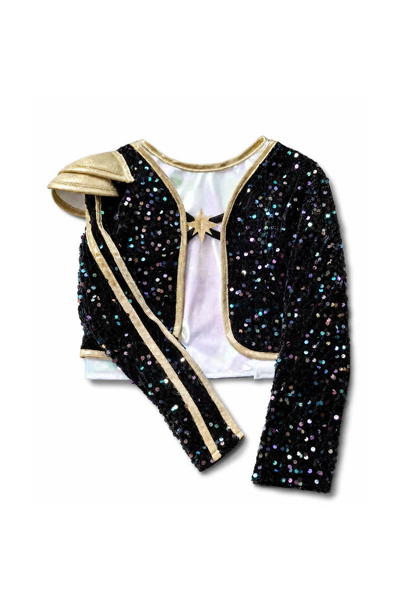 Great Pretenders Shimmering | Rock Star Warrior Set with Jacket & Attached Shirt
